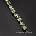 Natural Peridot 925 Sterling Silver New Gold Bracelet